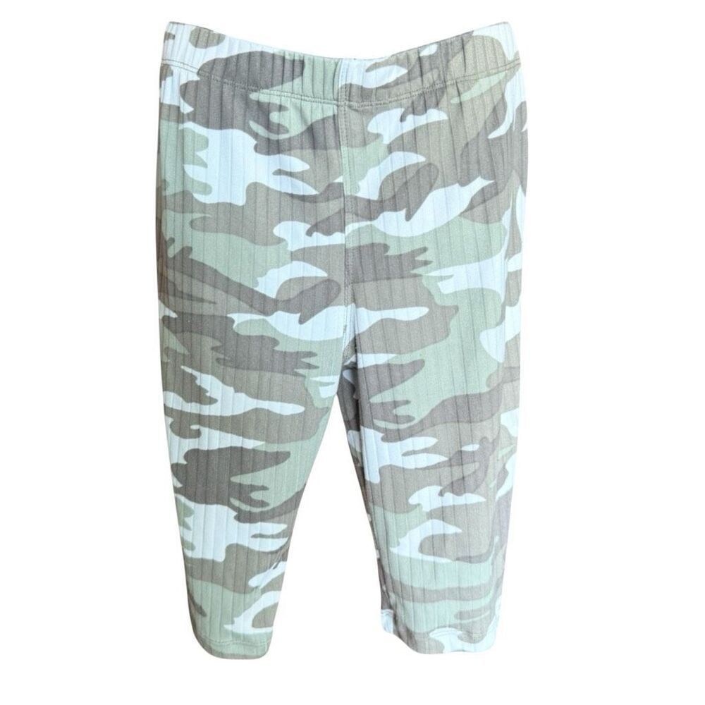 Womens Fashion Nova Ribbed Camouflage Bermuda Shorts - Sz S